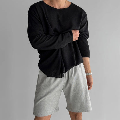 Breathable knit shirt for men