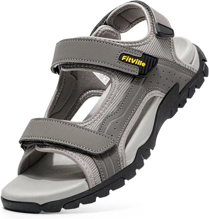 Herren breit geschnittene Zehenbox sportliche Walking-Sandalen
