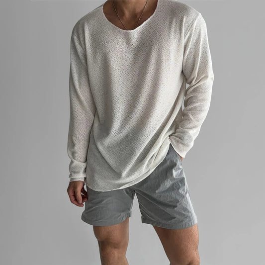 Breathable knit shirt for men