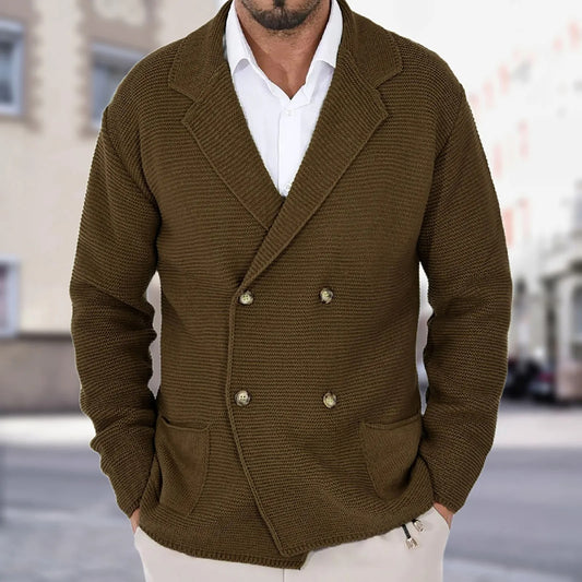 Tom Hollinger | Knitted double-breasted suit for men