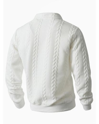 Detailaufnahme des Halbzip-Verschlusses am Herren-Sweatshirt