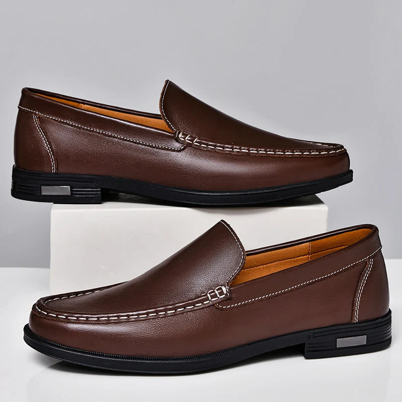 Herren Echtes Leder Elegante Loafer