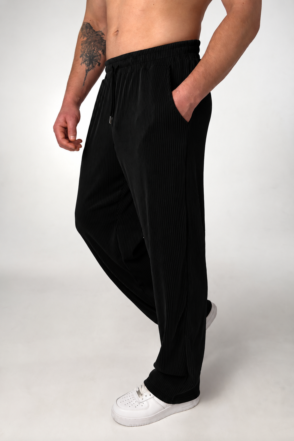 Herren Gerade Geschnittene Gestreifte Hose