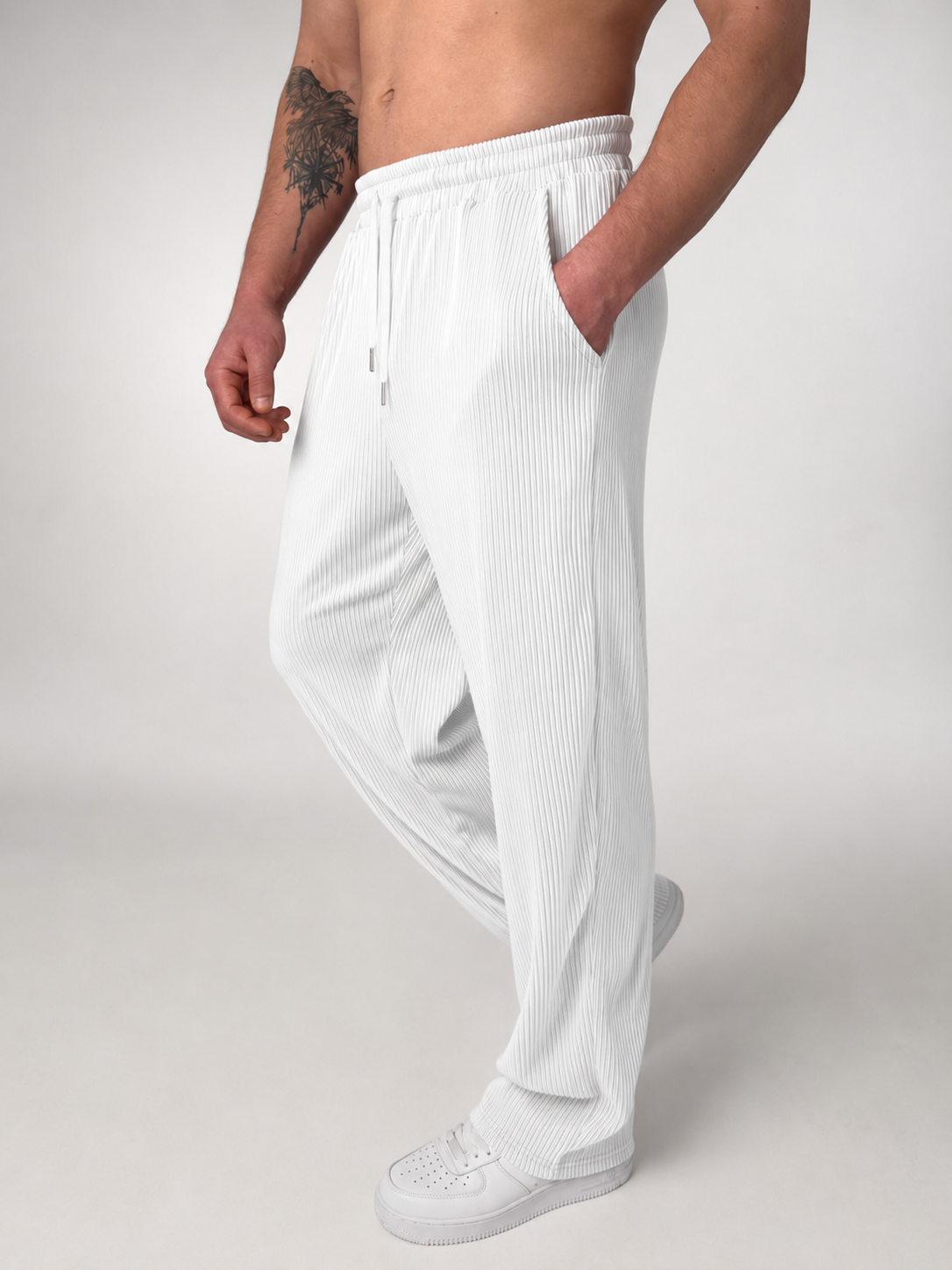 Herren Gerade Geschnittene Gestreifte Hose