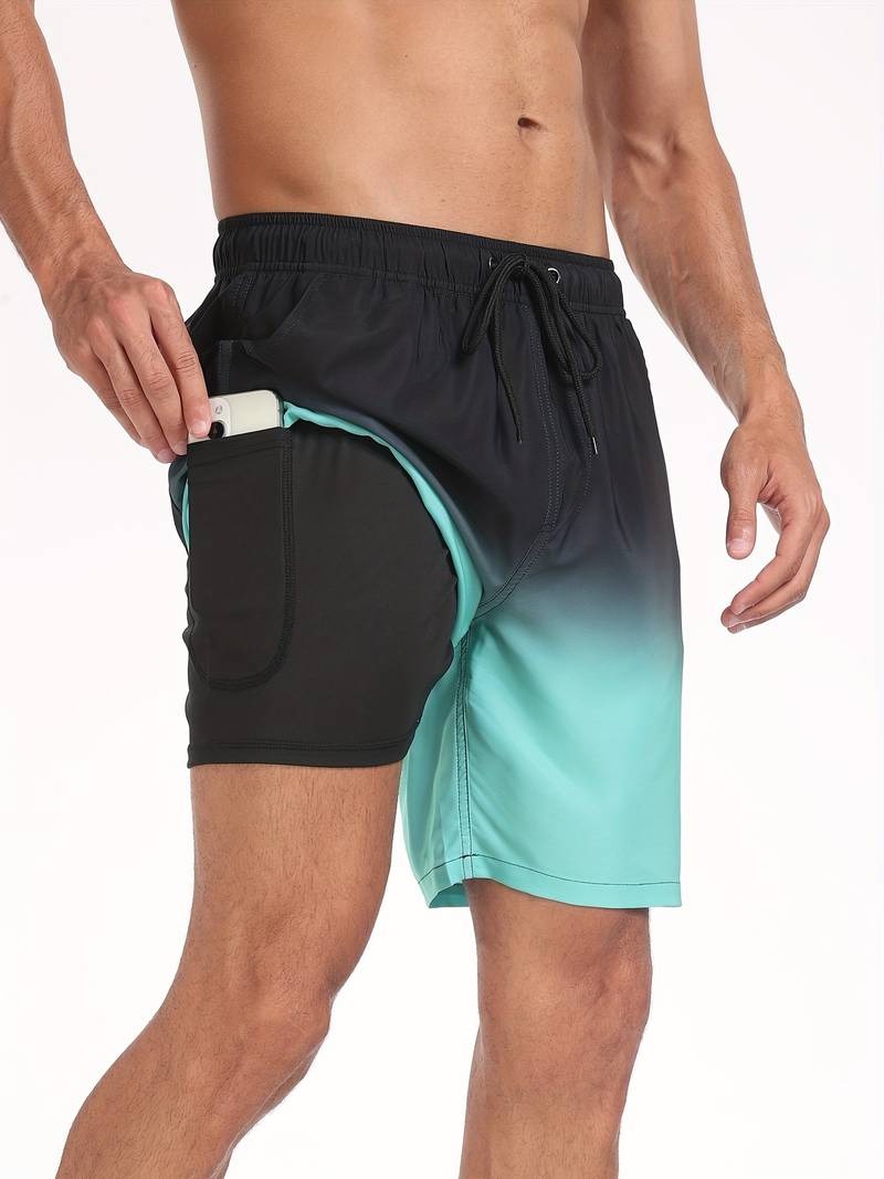 Herren Badeshorts Mit Flamingo-Print
