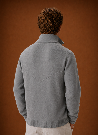 Herren-Strickjacke mit Reißverschluss als vielseitige Übergangsschicht