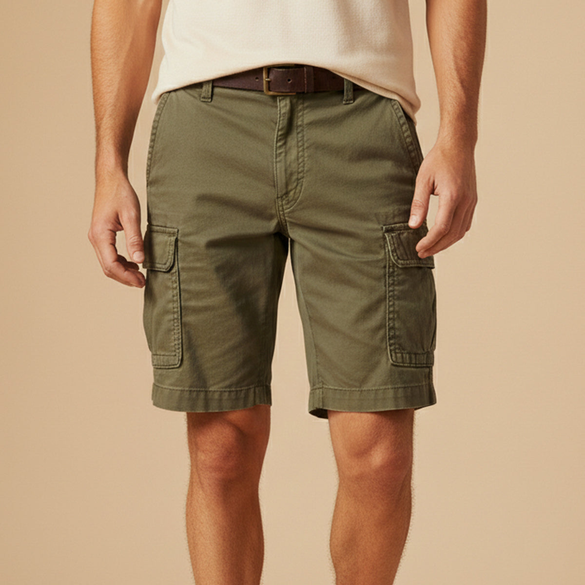 Herren Cargo-Shorts mit Regular Fit in lässiger Ansicht