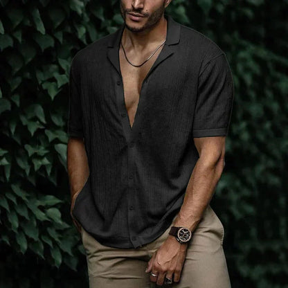 Relaxed-Fit Herren Kurzarmhemd mit lockerer Passform