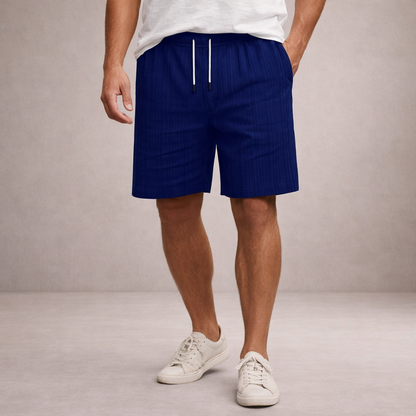 Herren Shorts Gestreift Mit Elastischem Bund