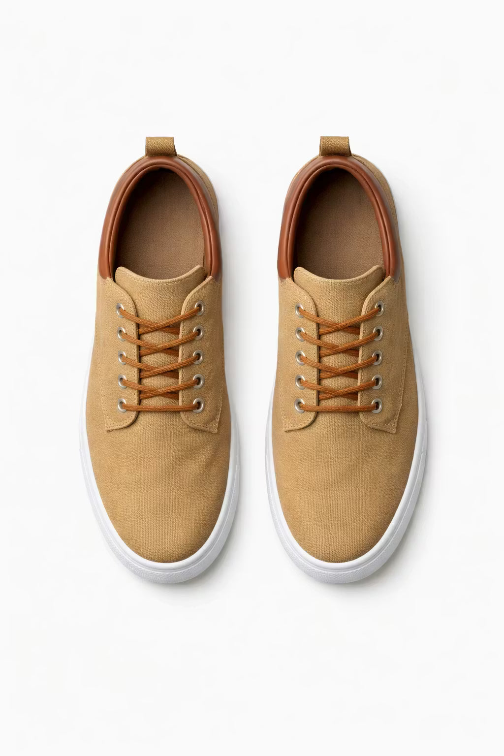 Herren-Sneaker mit niedrigem Schaft und Kontrastkragen von der Seite