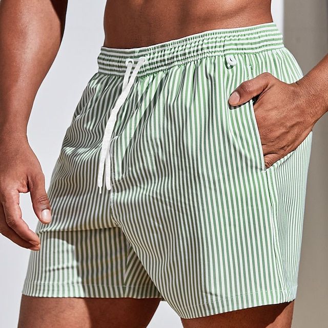 Herren-Badeshorts mit elastischem Bund und Kordelzug