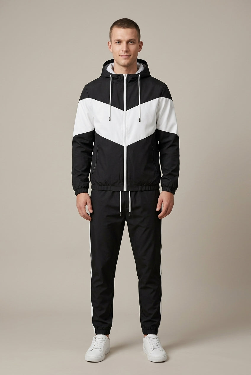 Men's Hooded Tracksuit With Contrast Details