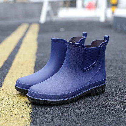 Herren Wasserdichte Gummistiefel Schwarz