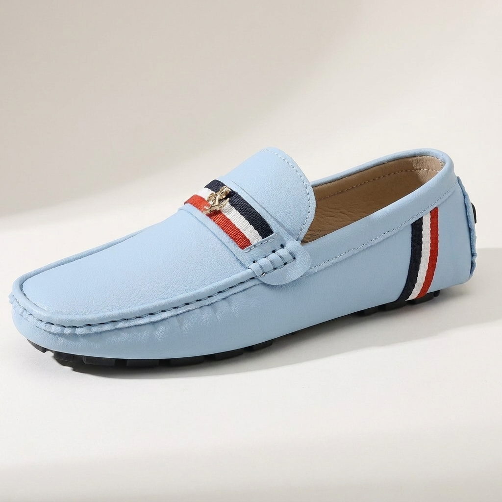 Herren Loafer Mit Streifenmuster Slip On