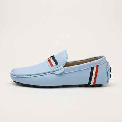 Rückansicht des Herren-Slip-on-Loafers mit Streifenmuster