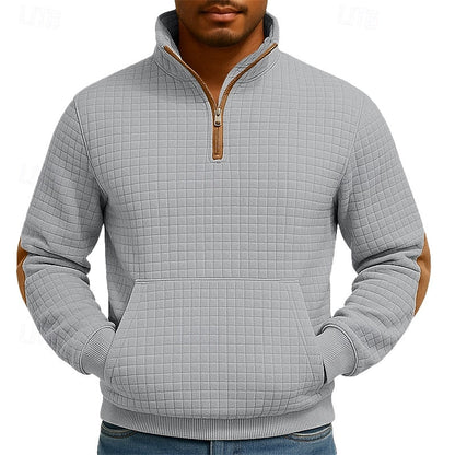 Men's Troyer Textured Quarter-Zip Sweatshirt