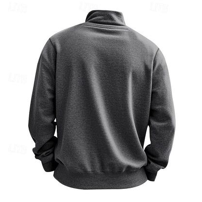 Herrenpullover im Troyer-Stil mit geschlossenem Reißverschluss