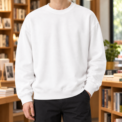 Herrenpullover aus Baumwollmix mit klassischem Rundhalsausschnitt
