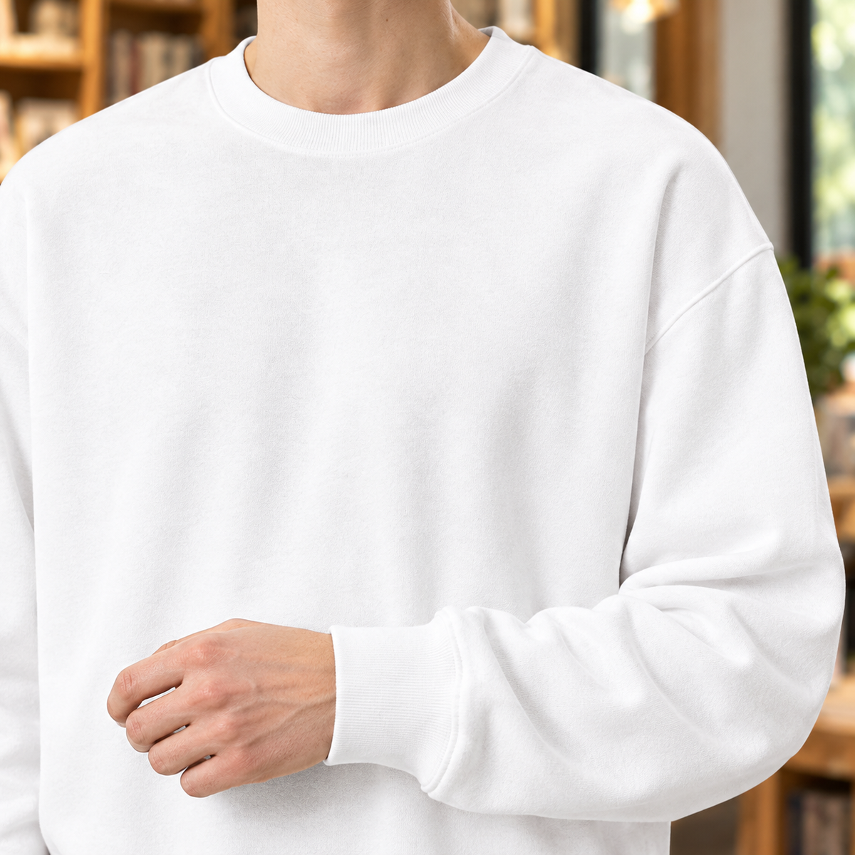 Baumwollmix-Pullover für Herren in einer schlichten, vielseitigen Passform