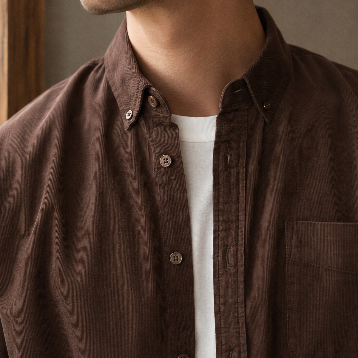 Herren-Overshirt mit strukturiertem Gewebe und lässiger Passform