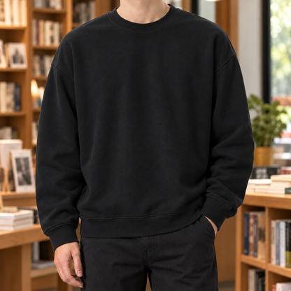 Baumwollmix Pullover Mit Rundhalsausschnitt