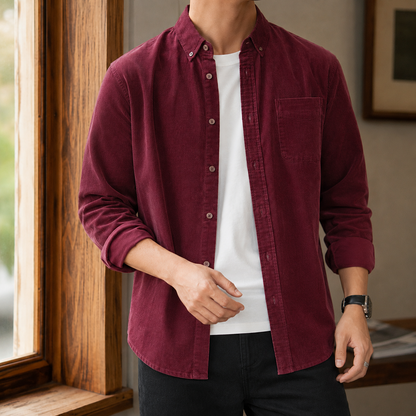 Strukturiertes Overshirt Mit Lockerer Passform