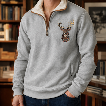 Herrenpullover mit Hirschmotiv für stilvolle Winterlooks