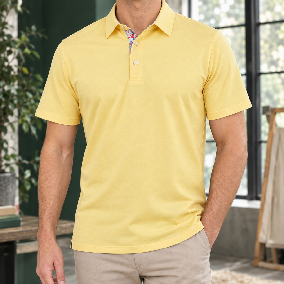Herren-Polo-Shirt mit klassischer Knopfleiste