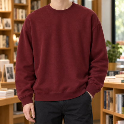 Baumwollmix Pullover Mit Rundhalsausschnitt
