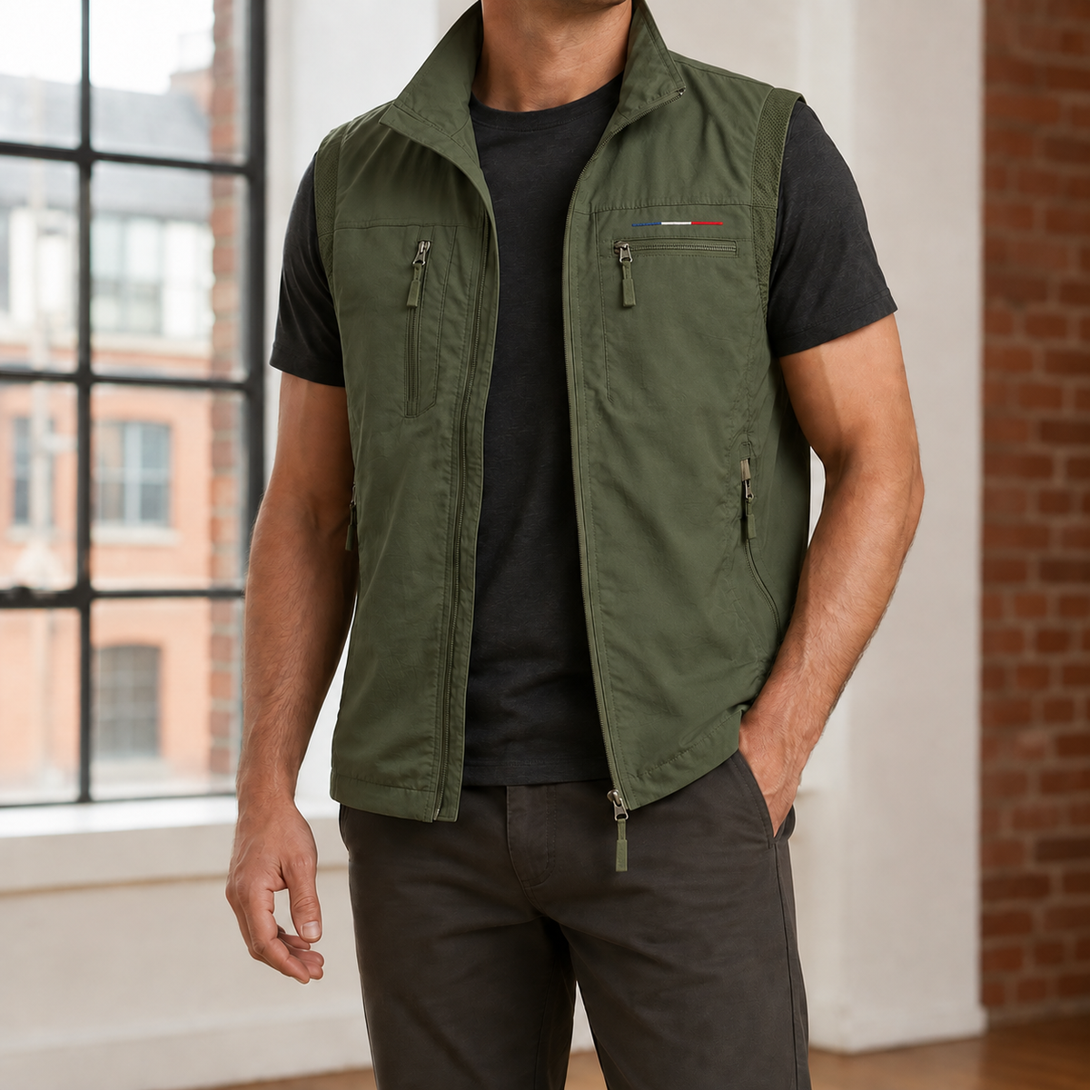 Damenweste mit klarer Silhouette und funktionalem Design