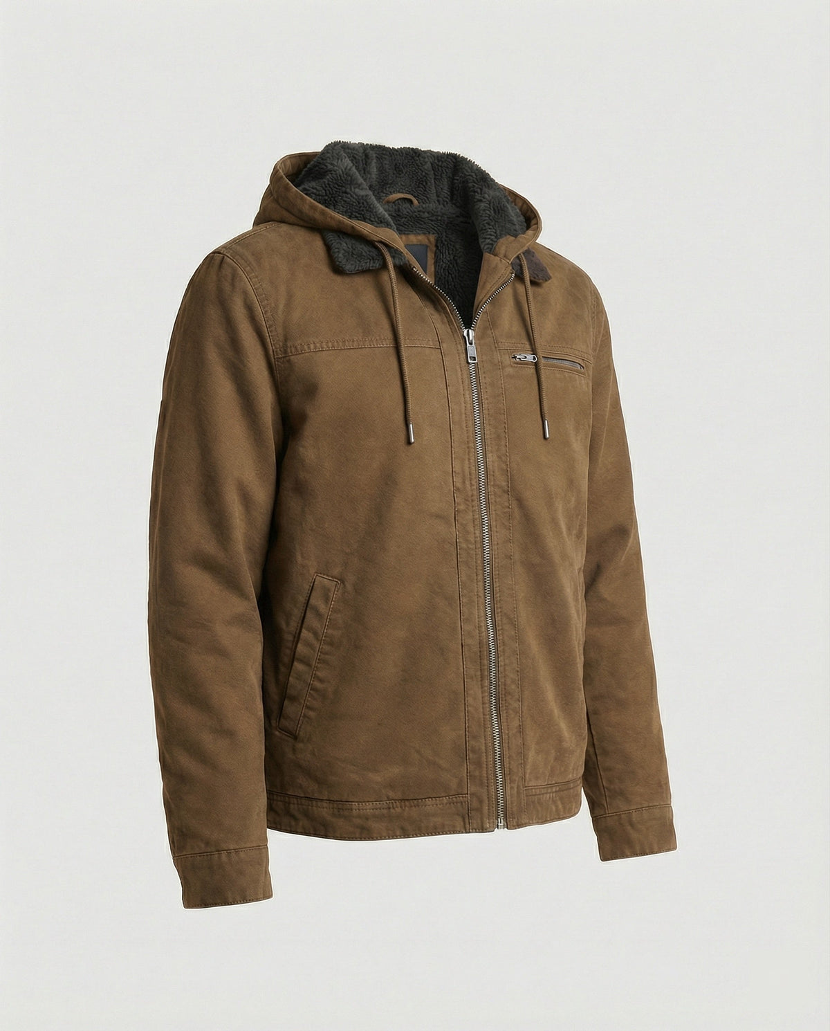 Herren-Outdoor-Jacke in einer seitlichen Produktansicht
