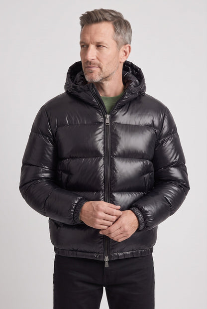 Herren Steppjacke Mit Kapuze Für Herbst Und Winter