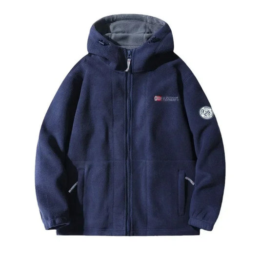 Heritage fleece jacket with embroidered patch