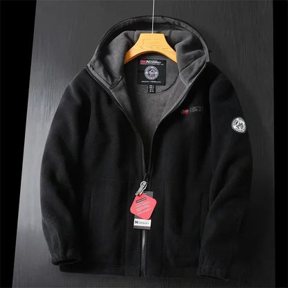 Heritage fleece jacket with embroidered patch