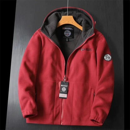 Heritage fleece jacket with embroidered patch