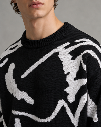 Herrenpullover mit lässiger Drop-Schulter-Passform