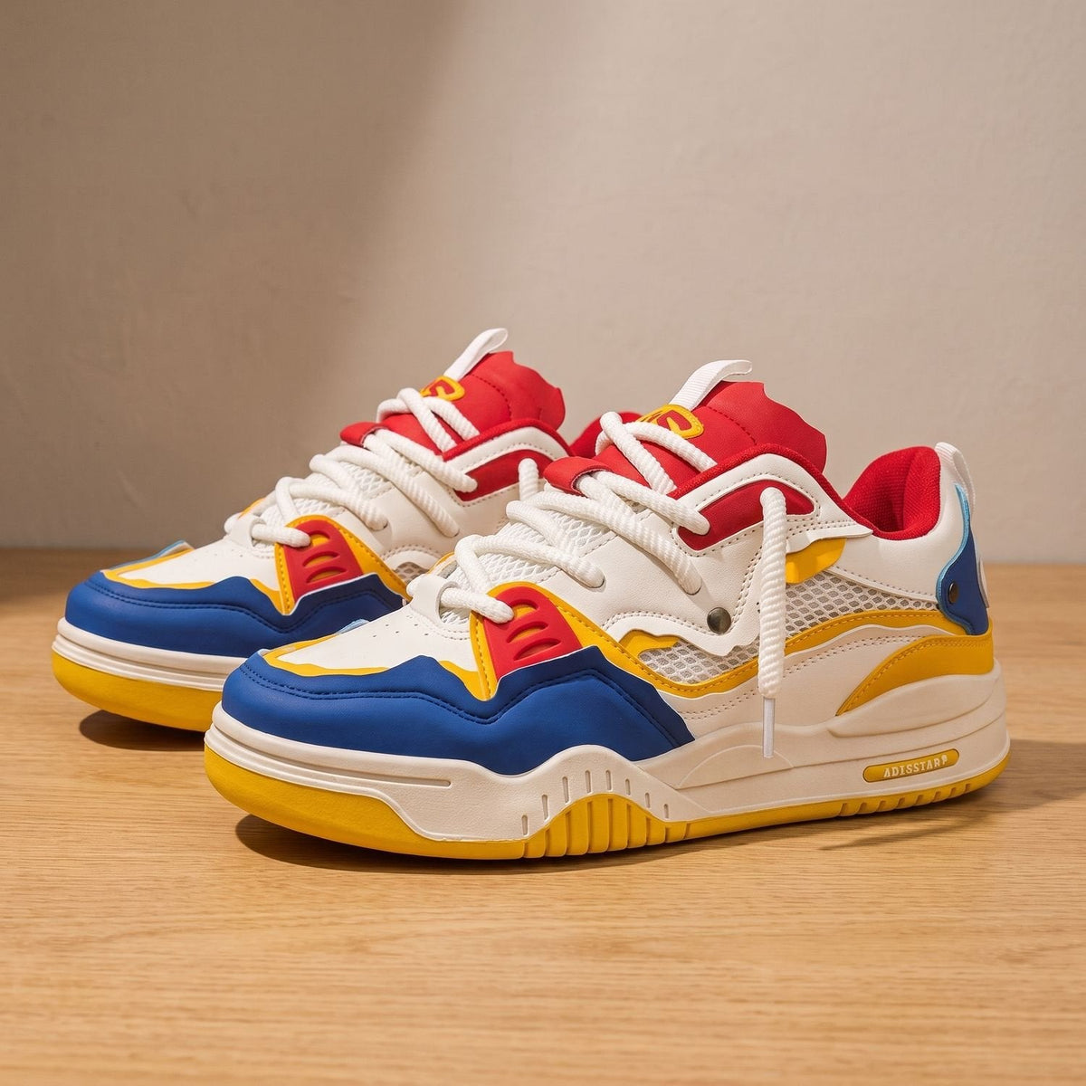 Herren-Sneaker mit grauen Details und weißer Sohle