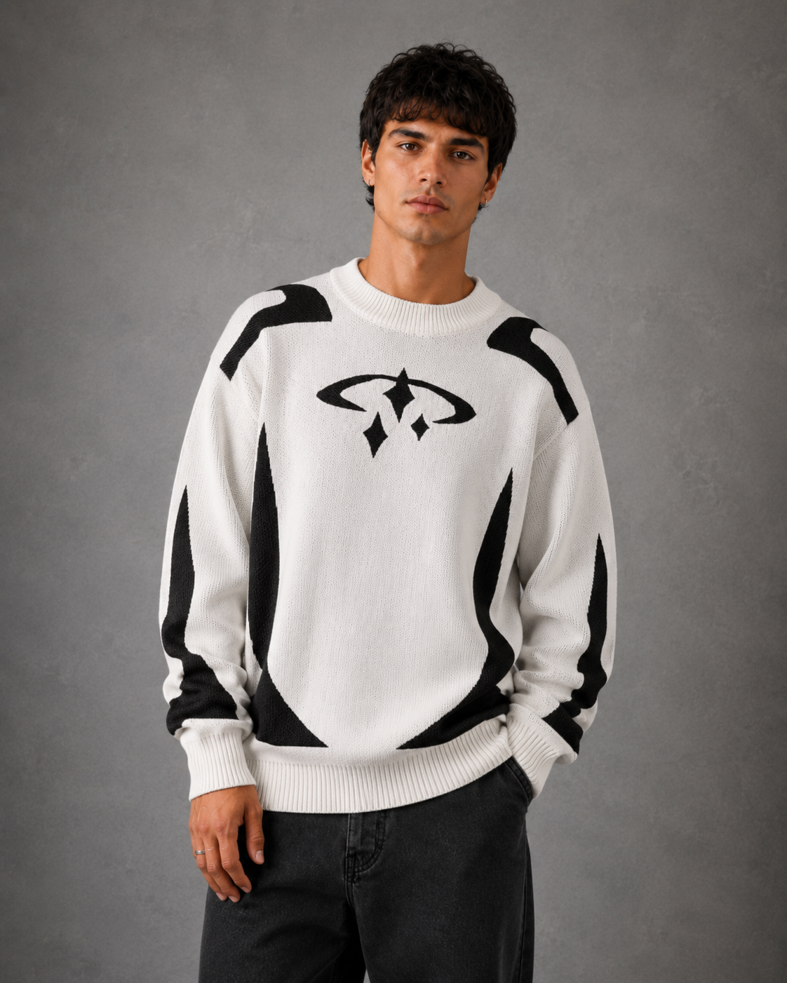 Grafischer Herrenpullover für vielseitige Alltagsoutfits