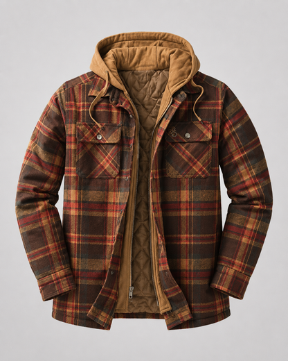 Kariertes Overshirt mit Kapuze für vielseitige Alltagslooks