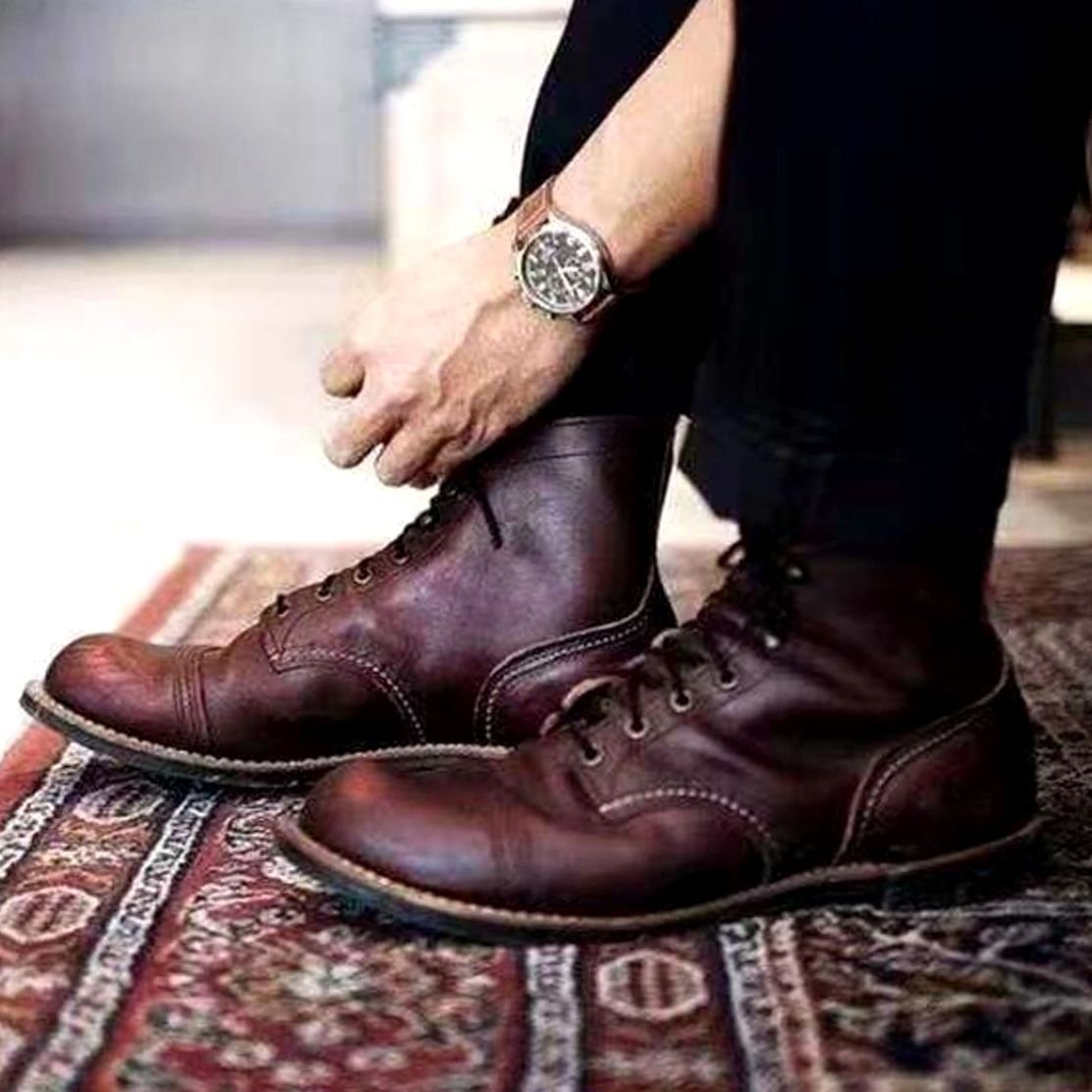 Herren-Schnürstiefel für den Winter mit isolierendem Innenfutter