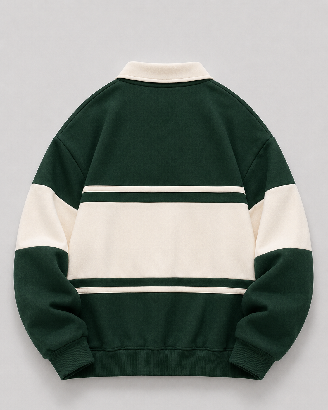 Farbblockdesign am langärmligen Herren-Polopullover