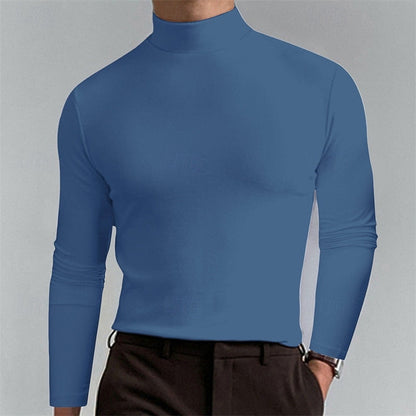 Klassisches Rollkragenshirt Mit Schlanker Passform