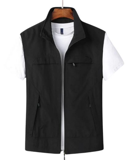 Longline Weste Mit Offener Front