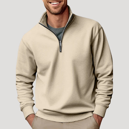 Herren Viertelzip Pullover mit geschlossenem Reissverschluss