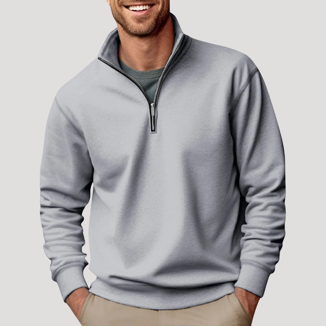 Herrenpullover mit langen Ärmeln und klassischer Passform