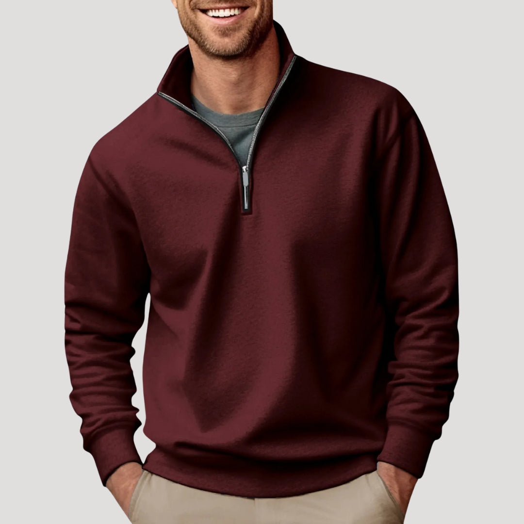 Herren Viertelzip Pullover als vielseitiges Freizeitoutfit