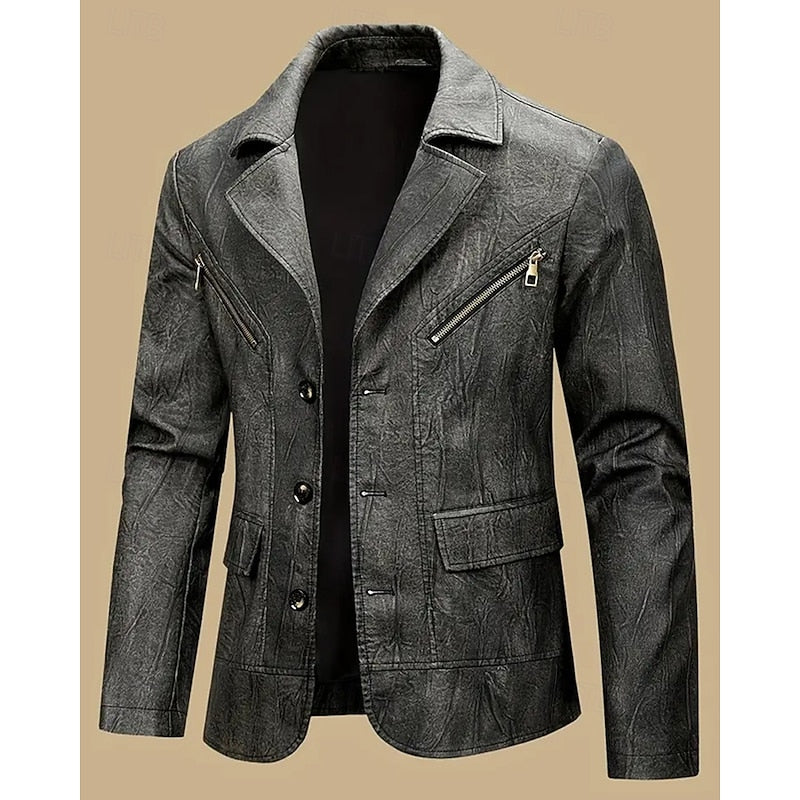 Rückansicht des Herrenblazers mit schlichtem Design