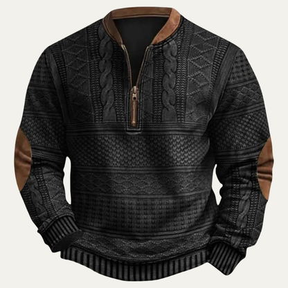 Herren Oversize Quarter-Zip Strickpullover
