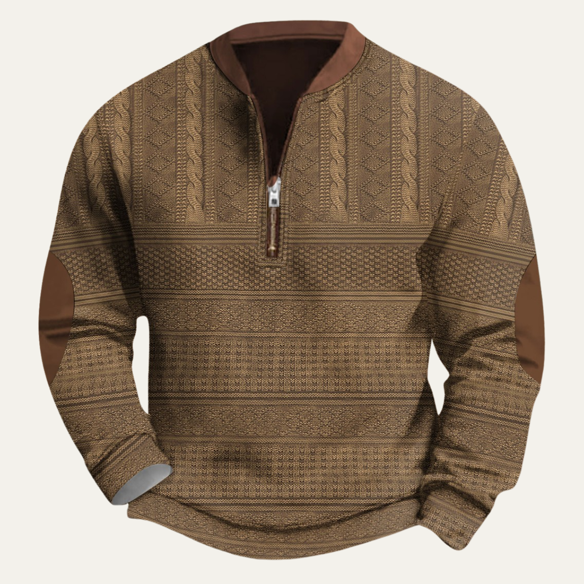 Rückansicht der schlichten Strickjacke mit lockerer Passform