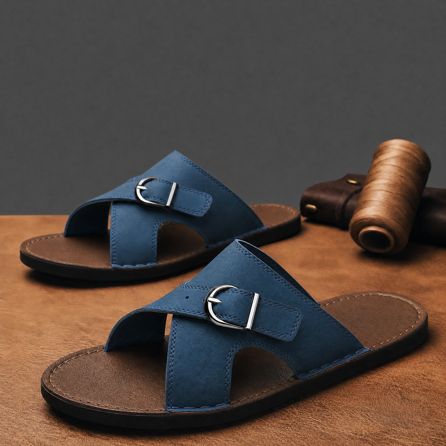Herren Ledersandalen aus Leder, Seitenansicht rechts